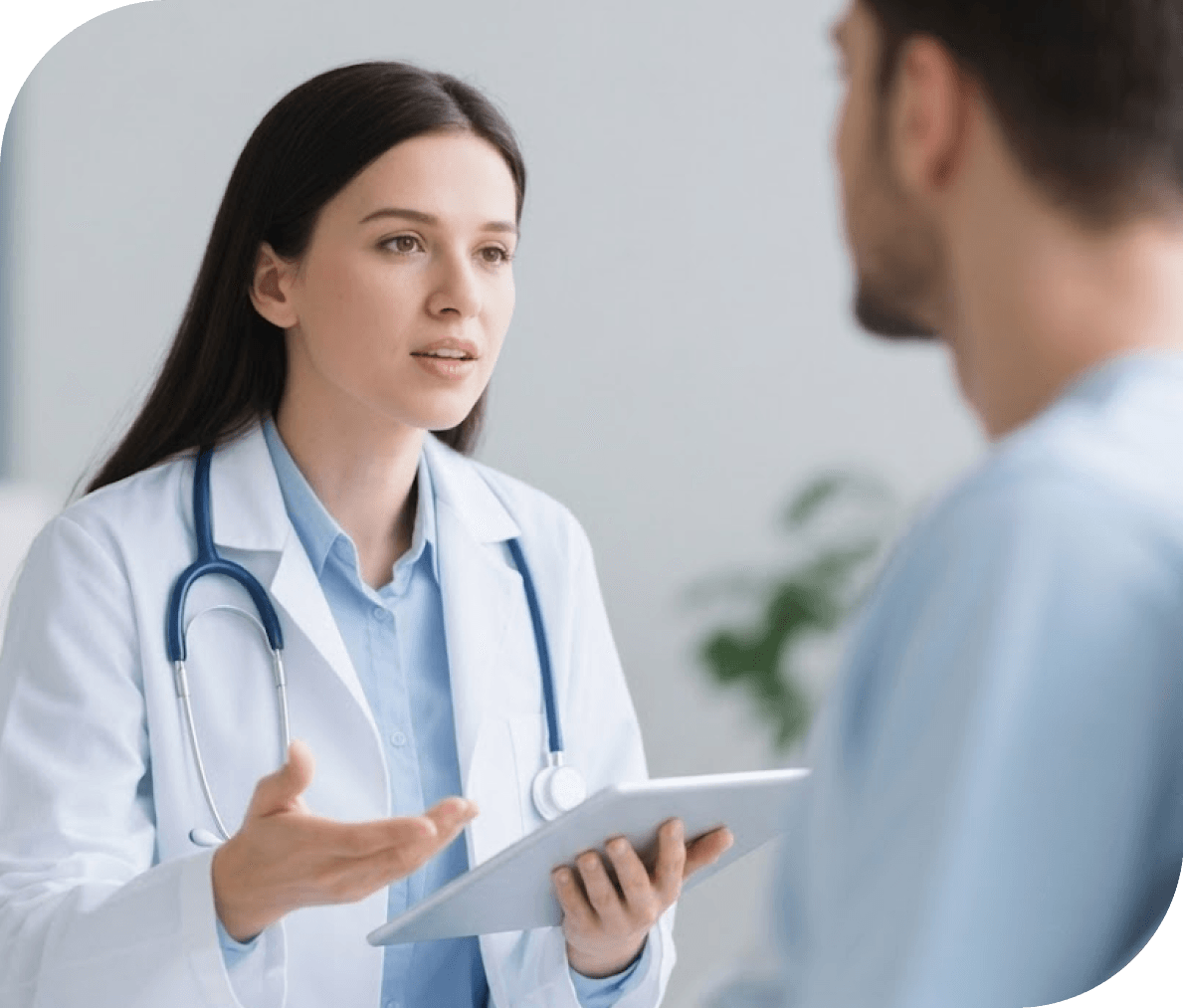 Doctor consulting with a patient